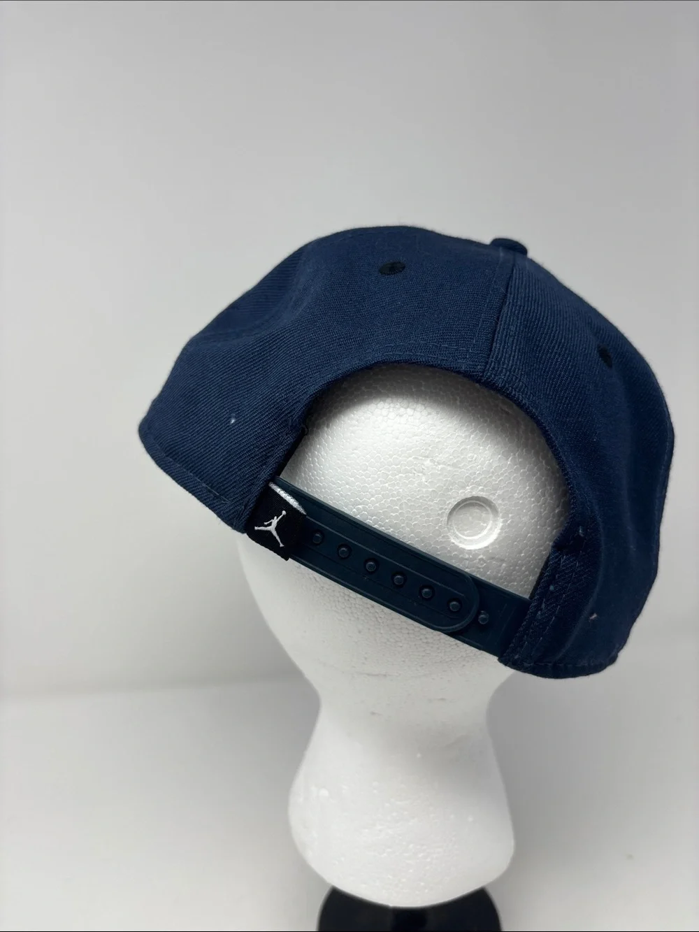 Jordan Men's Navy Blue Flat-Brim Cap with Black Jumpman Logo